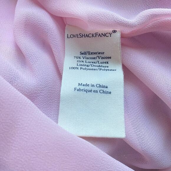 NWT LoveShackFancy Metallic Tiered Ruffled Mini Skirt Petite P - Picture 5 of 11